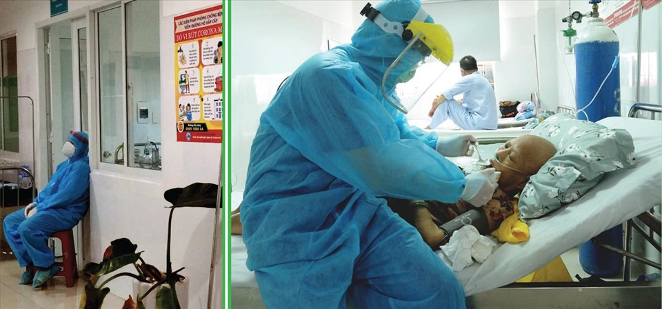 Dù không trực tiếp ở tuyến đầu chống dịch, nhưng sự vất vả của y bác sĩ ở Bệnh viện 119 vẫn không kém đồng nghiệp ở những bệnh viện khác. Ảnh: Bệnh viện 119