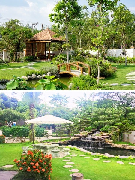 Yếu tố tiểu cảnh tái hiện lại nét đặc trưng của vùng thôn quê. Đồ họa: Kim Nhung