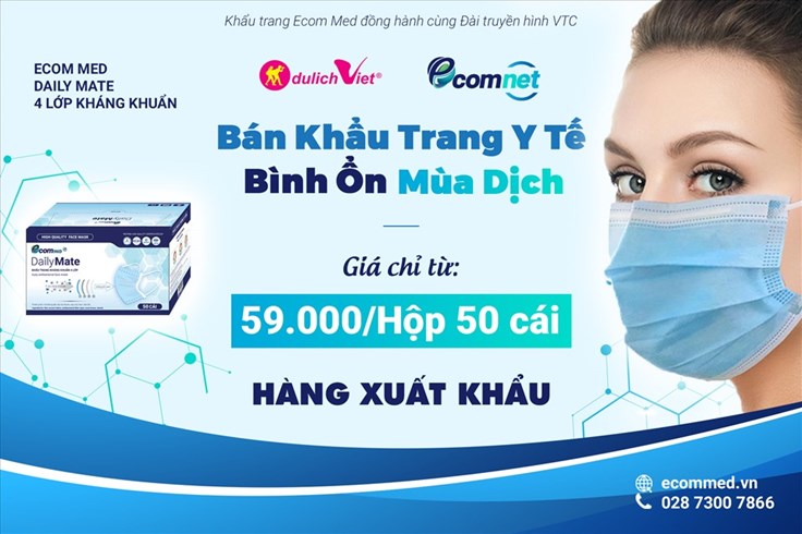 Du Lịch Việt phối hợp cùng Ecom Net khuyến mãi khẩu trang y tế giá bình ổn Du Lịch Việt phối hợp cùng Ecom Net khuyến mãi khẩu trang y tế giá bình ổn