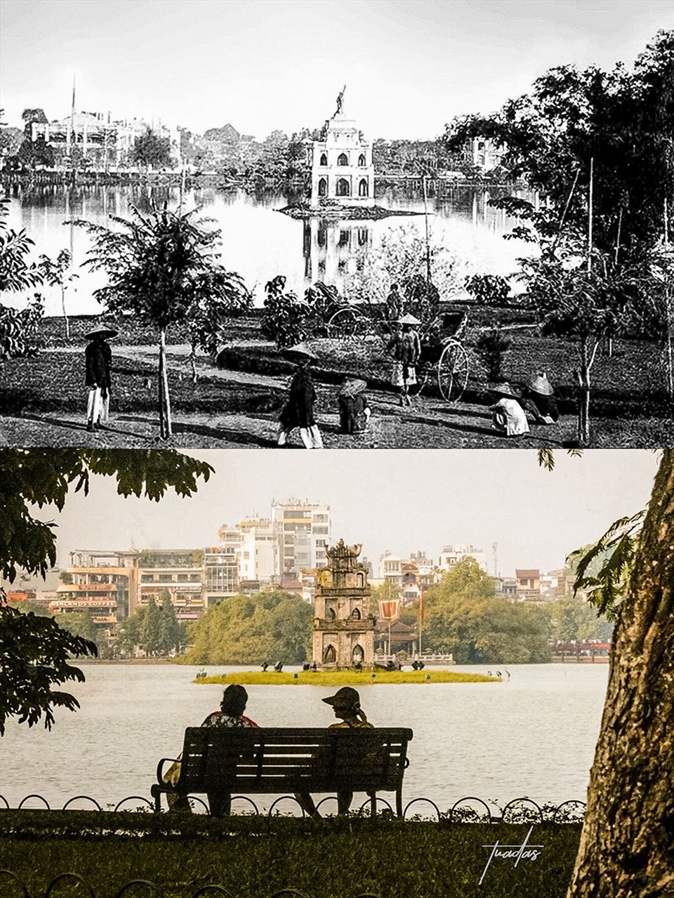 Hồ Gươm những ngày xưa cũ và năm 2016.
