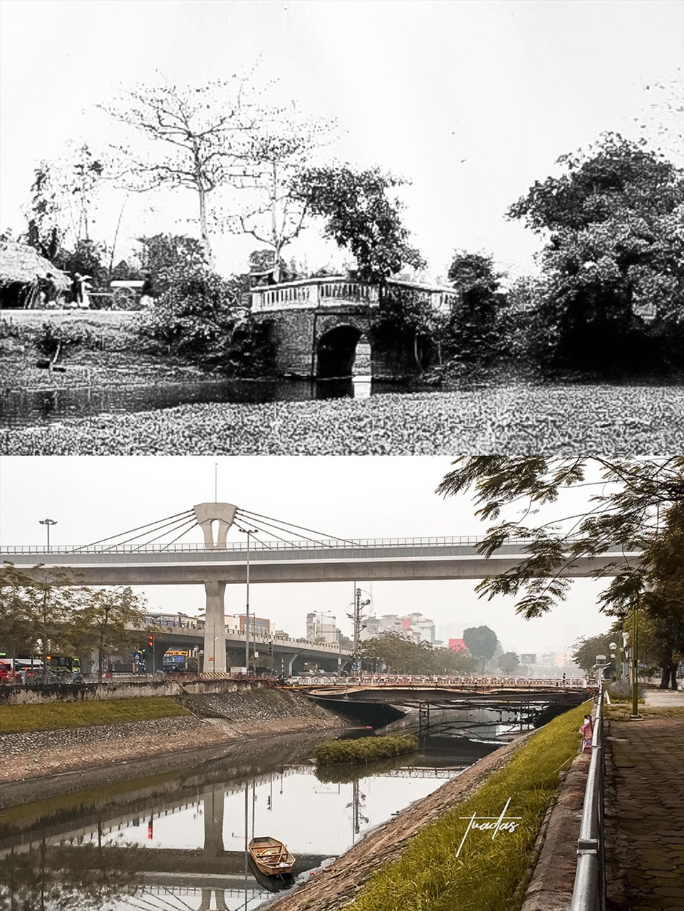 Khu Cầu Giấy 100 năm trước.