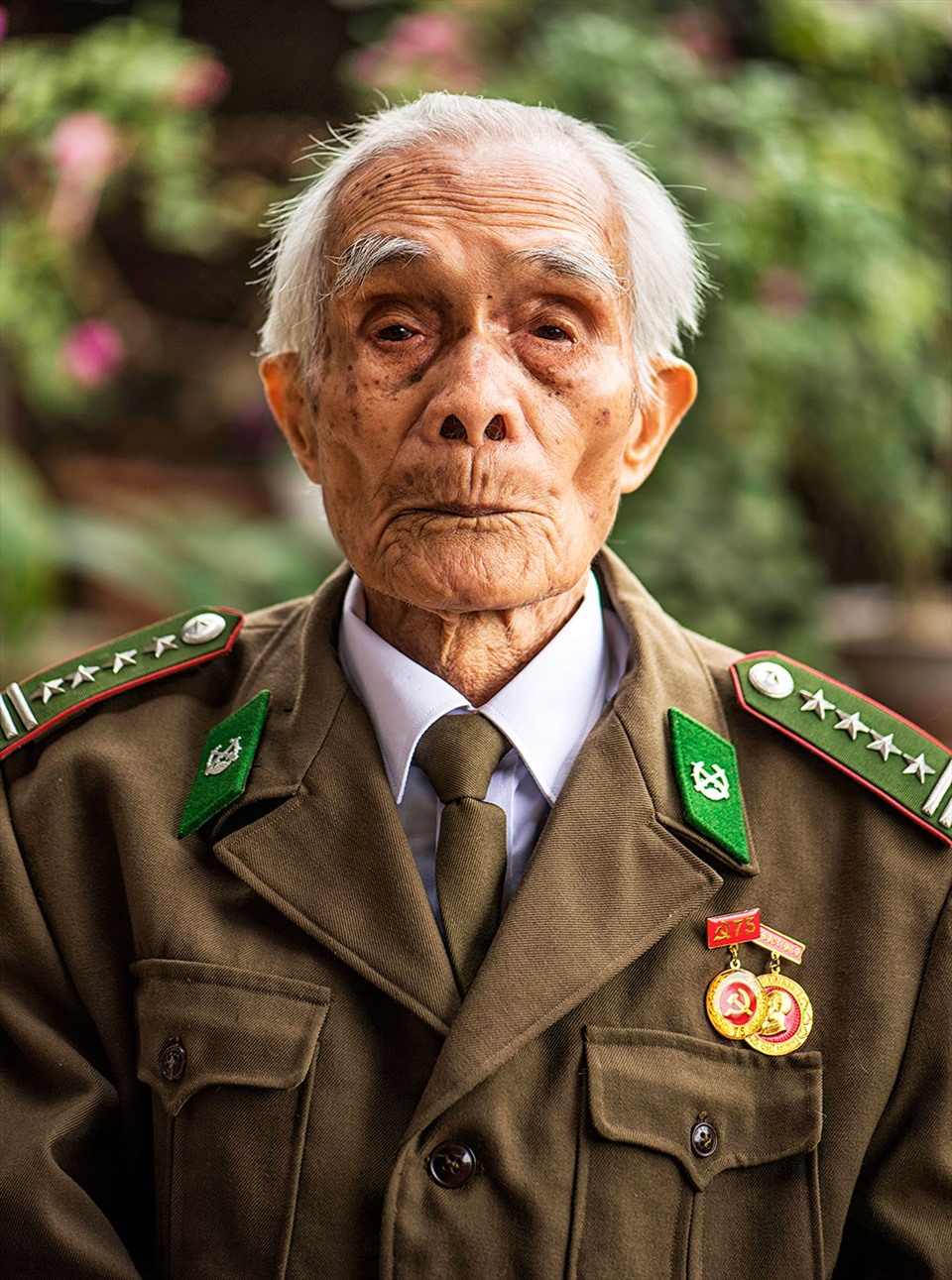 Chân dung người cựu chiến binh già.