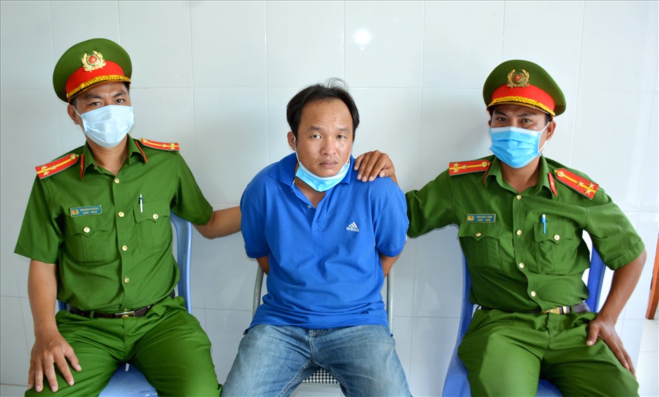 Đối tượng Thái thời điểm bị công an bắt giữ. Ảnh: Công an cung cấp.