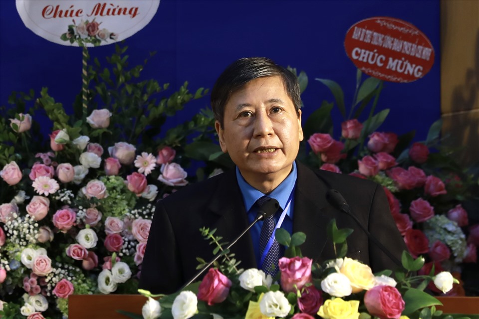 Đồng chí Trần Thanh Hải – Phó Bí thư Đảng đoàn, Phó Chủ tịch Thường trực Tổng Liên đoàn Lao động Việt Nam - phát biểu khai mạc Đại hội. Ảnh: Đình Hải.
