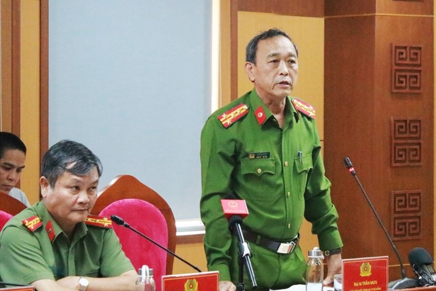 Đại tá Trần Mưu - Phó giám đốc, Thủ trưởng Cơ quan CSĐT Công an TP. Đà Nẵng. Ảnh Thùy Trang