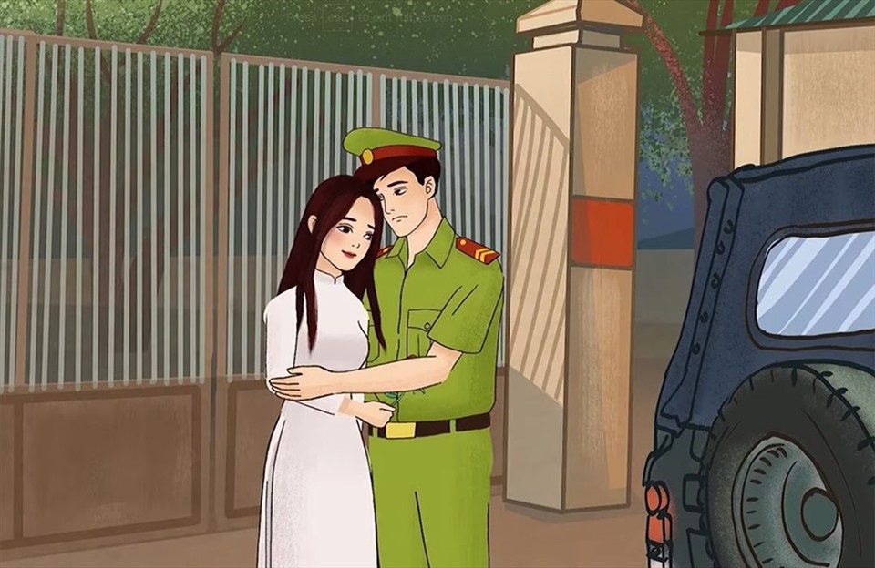Sản phẩm âm nhạc mới của nhạc sĩ An Hiếu như một lời tri ân dành cho các chiến sĩ công an. Ảnh: Nhân vật cung cấp.