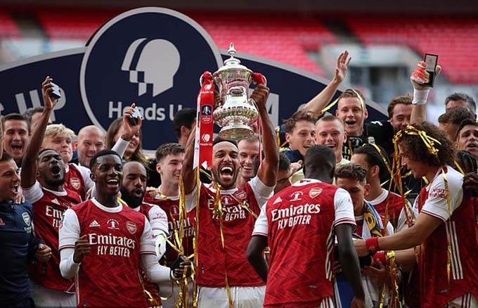 Aubameyang đã cống hiến tất cả cho Arsenal. Ảnh: Getty