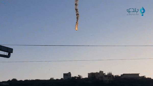 Máy bay không người lái của Mỹ rơi ở Syria. Ảnh: Twitter