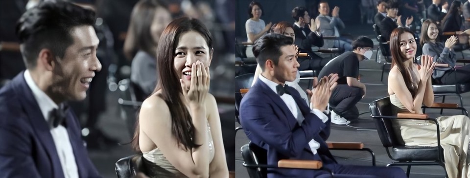 Clip ghi lại cảnh Son Ye Jin nhìn Hyun Bin. Ảnh: Cắt từ clip