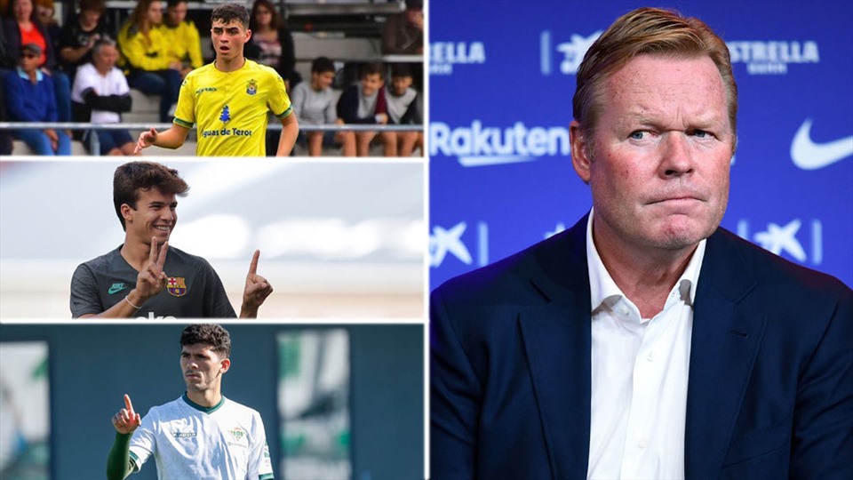 Koeman được cho sẽ sử dụng nhiều cầu thủ trẻ ở lò La Masia. Ảnh: Marca.