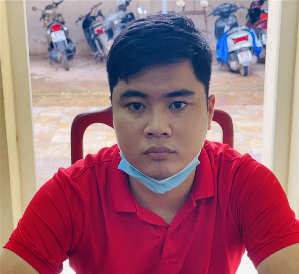 Hà Văn Hoàn tại cơ quan điều tra. Ảnh: CATH