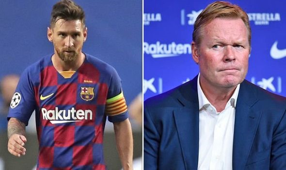 Messi và tân huấn luyện viên Koeman xảy ra mâu thuẫn. Ảnh: SPORTbible