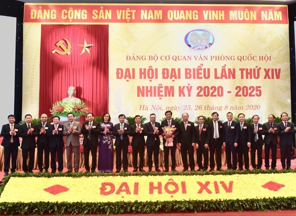 Đại hội Đại biểu Đảng bộ cơ quan Văn phòng Quốc hội lần thứ XIV, nhiệm kỳ 2020 – 2025. Ảnh TTXVN