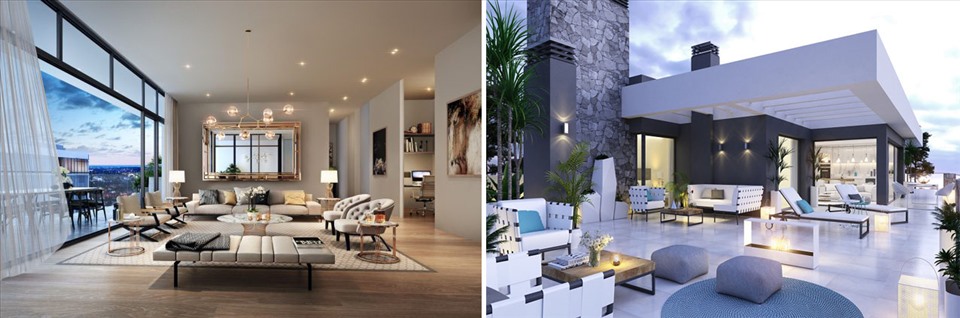Thiết kế căn hộ penhouse sang trọng đẳng cấp