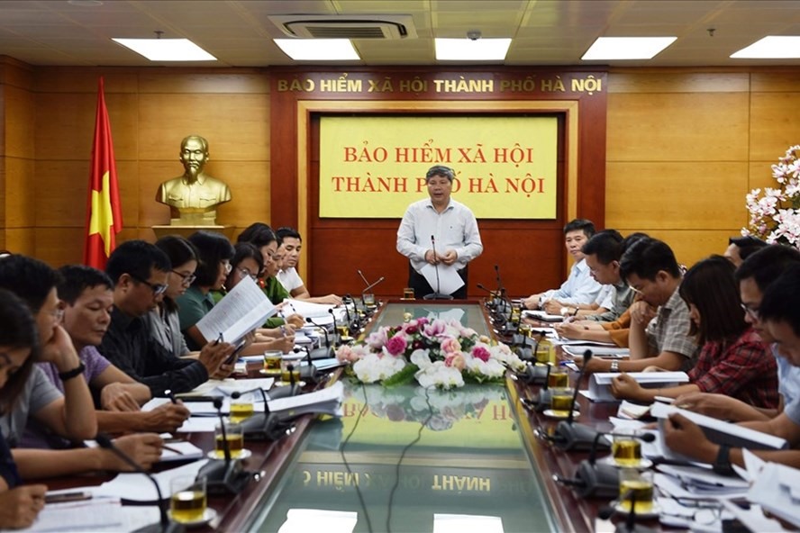 Liên ngành Hà Nội làm việc với các doanh nghiệp nợ BHXH kéo dài (trong đó có công ty 116) trước khi chuyển hồ sơ sang cơ quan Công an vào tháng 12.2019. Ảnh: BHXH Hà Nội.