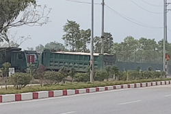Vĩnh Phúc: Xe cơi nới, quá tải ngang nhiên hoạt động tại dự án TMS Đầm Cói