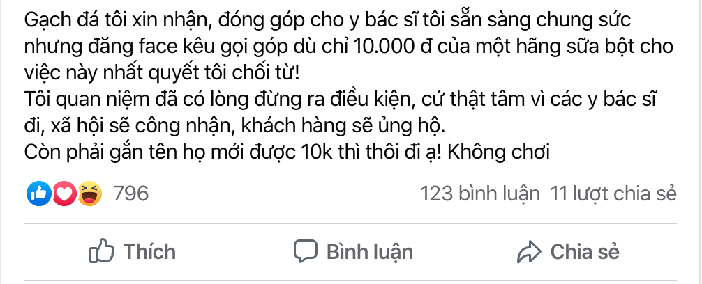Một quan điểm liên quan vụ việc cũng nhận được nhiều sự đồng tình.