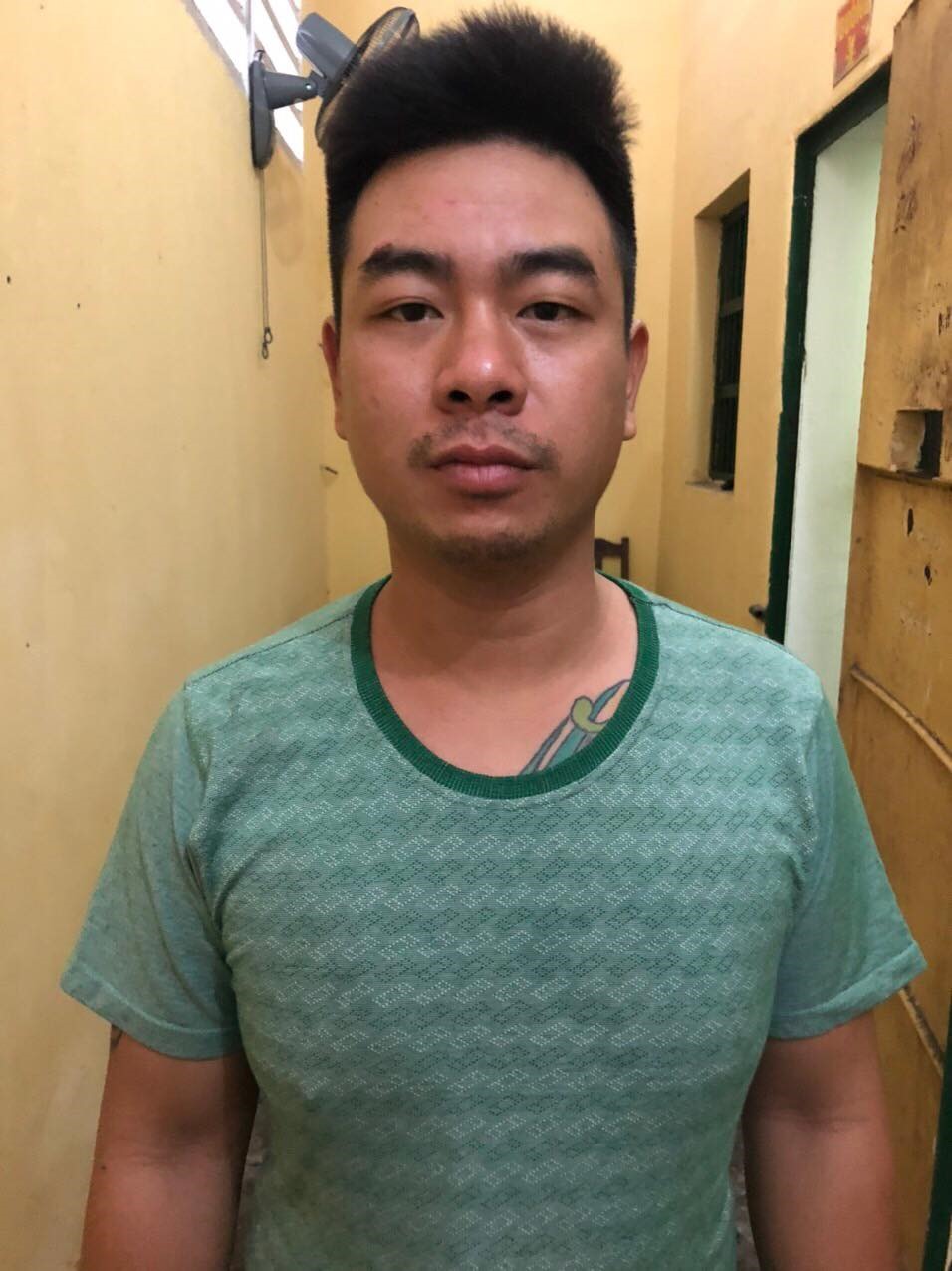 Đối tượng Lê Công Phong tại cơ quan Công an