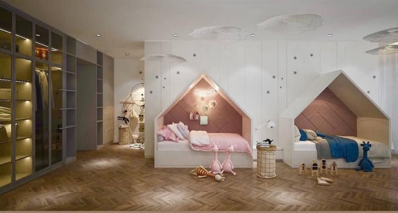 Khu phòng ngủ cho con tương lai của Ngọc Trinh. Ảnh: NSCC