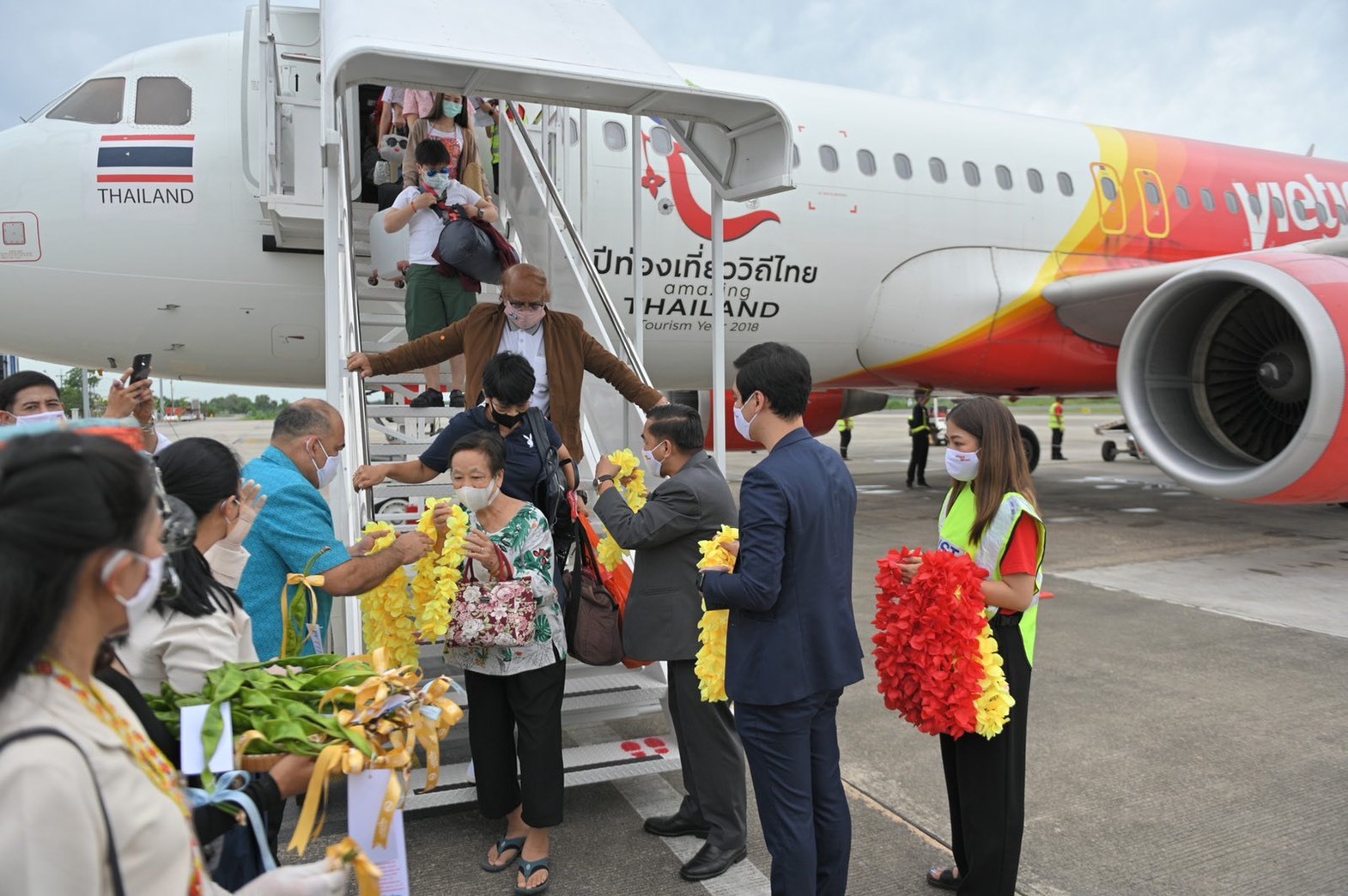 Chuyến bay khai trương từ Băng Cốc (sân bay Suvarnabhumi) đến Nakhon Si Thammarat, trung tâm hành chính phía Nam và một trong những thành phố lâu đời nhất Thái Lan. Ảnh TT