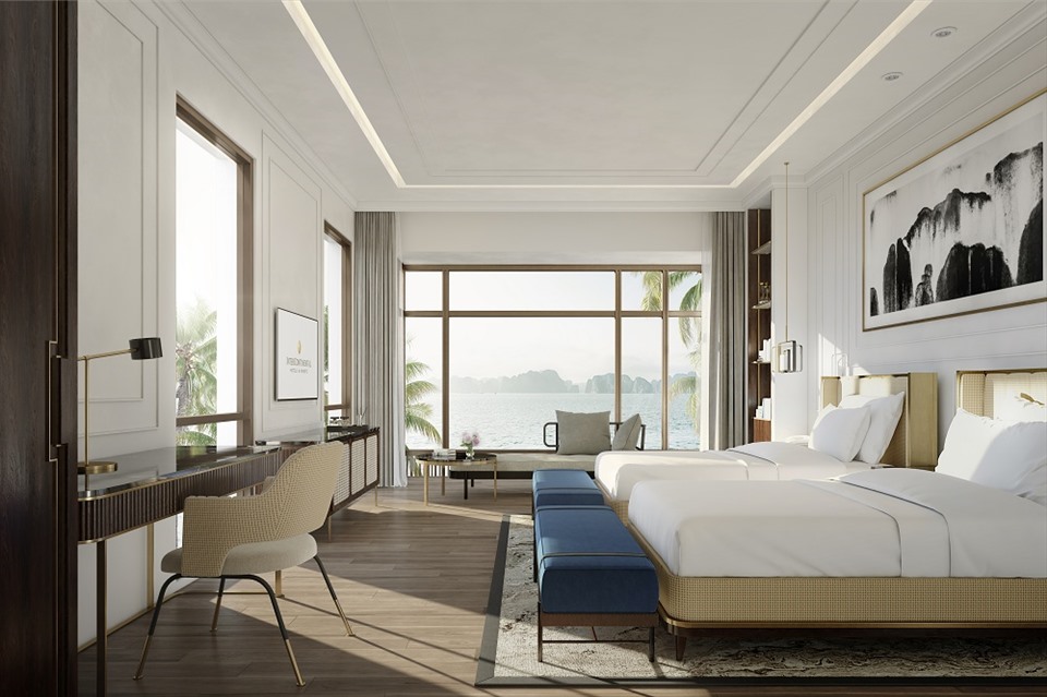 Phòng ngủ trong biệt thự Beach Villa