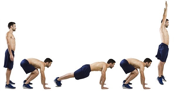 Các bước tập Burpees chuẩn nhất. Ảnh: Doctorinsta
