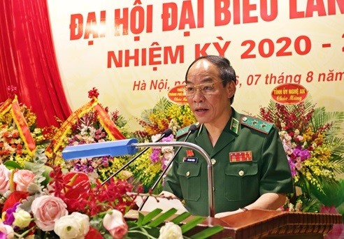 Trung tướng Đỗ Danh Vượng, Bí thư Đảng ủy, Chính ủy BĐBP phát biểu bế mạc Đại hội. Ảnh BĐBP