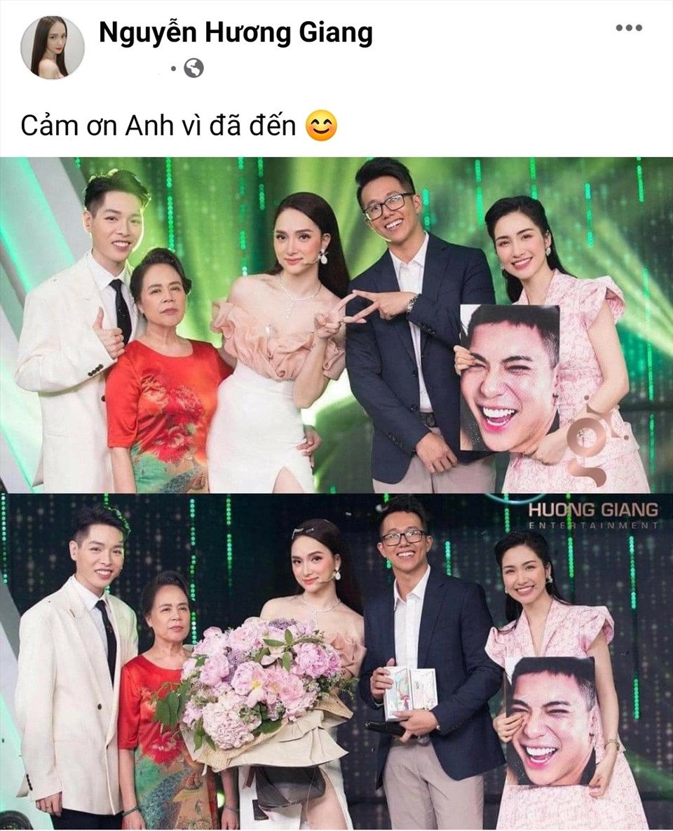 Hoa hậu Hương Giang cũng đăng dòng trạng thái cảm ơn “người ấy” đầy ngọt ngào. Ảnh: FBNV.