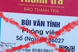 Lái xe làm giả thẻ phóng viên với giá 3 triệu đồng