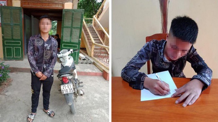 Cơ quan công an xử lý hai đối tượng biểu diễn bốc đầu xe ngây nguy hiểm. Ảnh: C. Minh