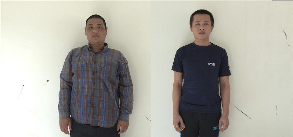2 bị can Tín và Dương bị công an bắt giữ vì phạm tội cướp giật tài sản. Ảnh: PV