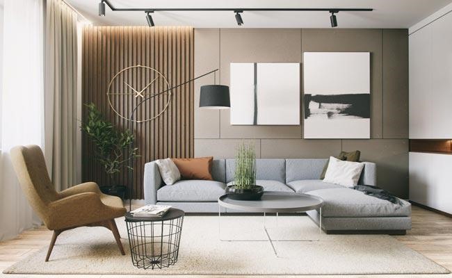 Một góc phòng khách của biệt thự mini