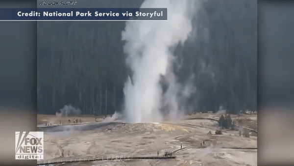 Mạch nước Giantess Geyser ở Mỹ tỉnh giấc sau giấc ngủ kéo dài 6,5 năm. Ảnh: Fox News