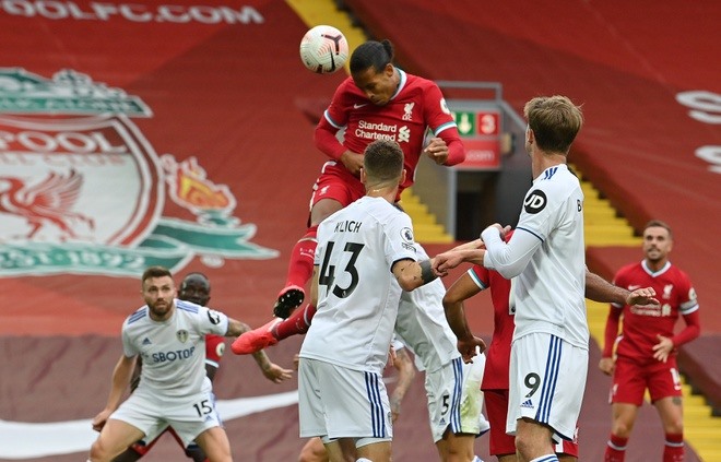 Leeds chơi bóng sống hay nhưng thua xa Liverpool ở những tình huống cố định. Ảnh: Getty