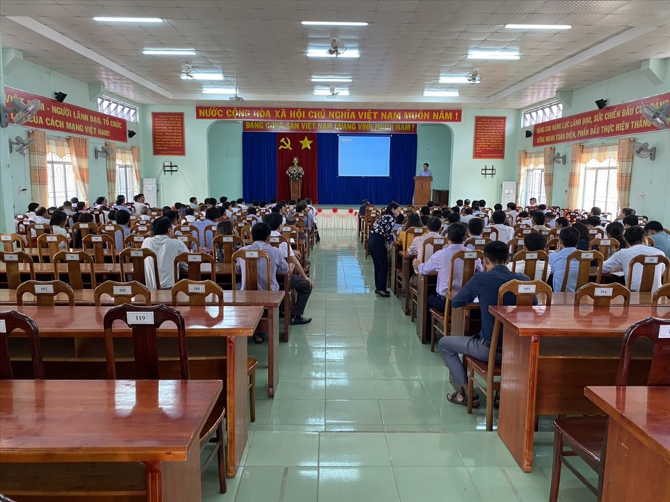 Quang cảnh buổi tập huấn. Ảnh B.T