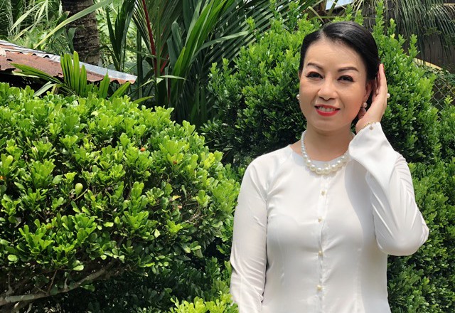 Tạo hình nữ diễn viên Mộc Linh trong phim “Dâu bể đường trần“. Ảnh: NVCC.