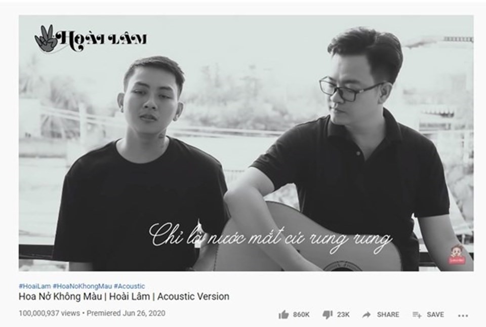 Hoa nở không màu đạt 100 triệu lượt xem. Ảnh: Chụp màn hình