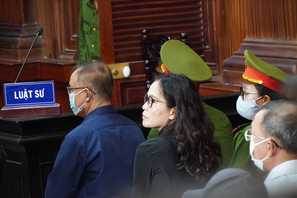 Bị cáo Lê Thị Thanh Thúy ở phiên tòa. Ảnh: Anh Tú