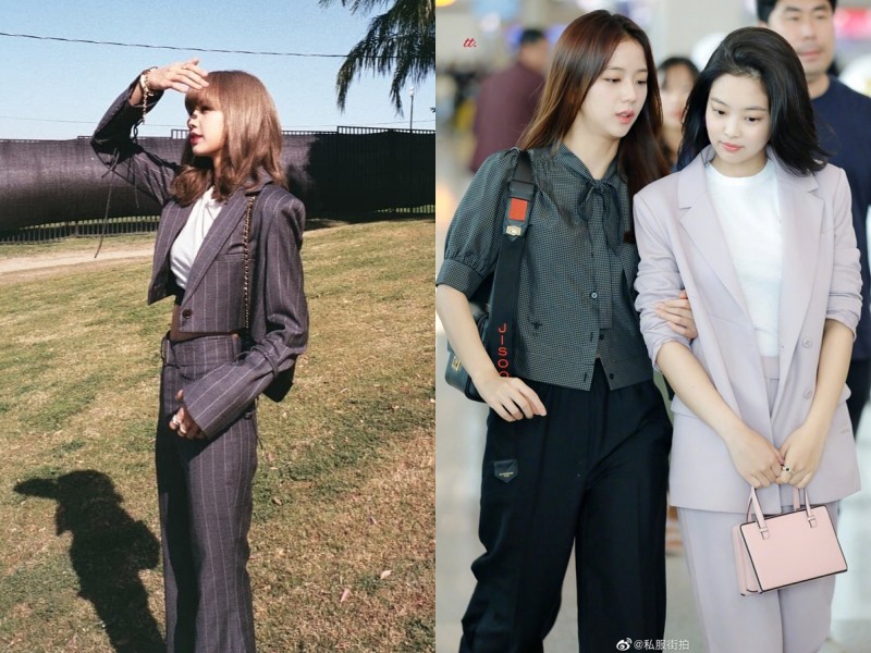 Bạn có thể diện nguyên cây công sở giống Jennie, Lisa (Ảnh: Chụp màn hình).