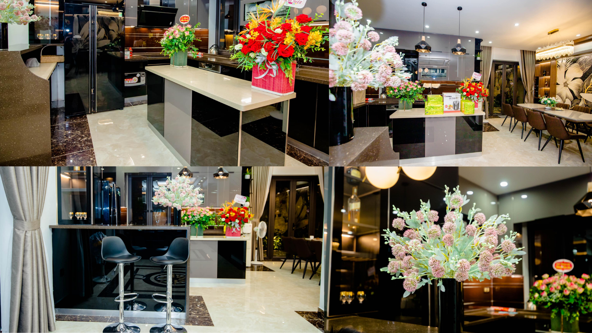 Đảo bếp và đảo bếp mini được kết hợp trong cùng một phòng bếp. Đồ họa: Đức Mạnh
