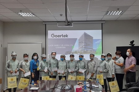 Bắc Ninh: Làm việc với công đoàn và lãnh đạo Công ty TNHH Goertek