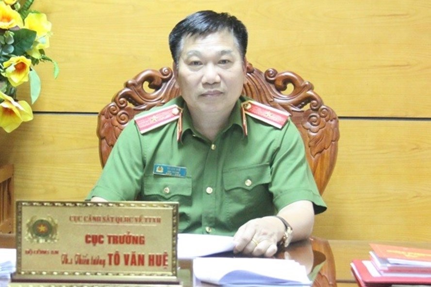 Cục trưởng Cục Cảnh sát Quản lý Hành chính về trật tự xã hội (C06, Bộ Công an) - Thiếu tướng Tô Văn Huệ. Nguồn: Bộ Công an