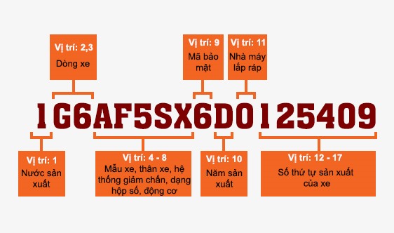 Hướng dẫn cách đọc số VIN - số khung của xe ôtô. Ảnh: CafeAuto.