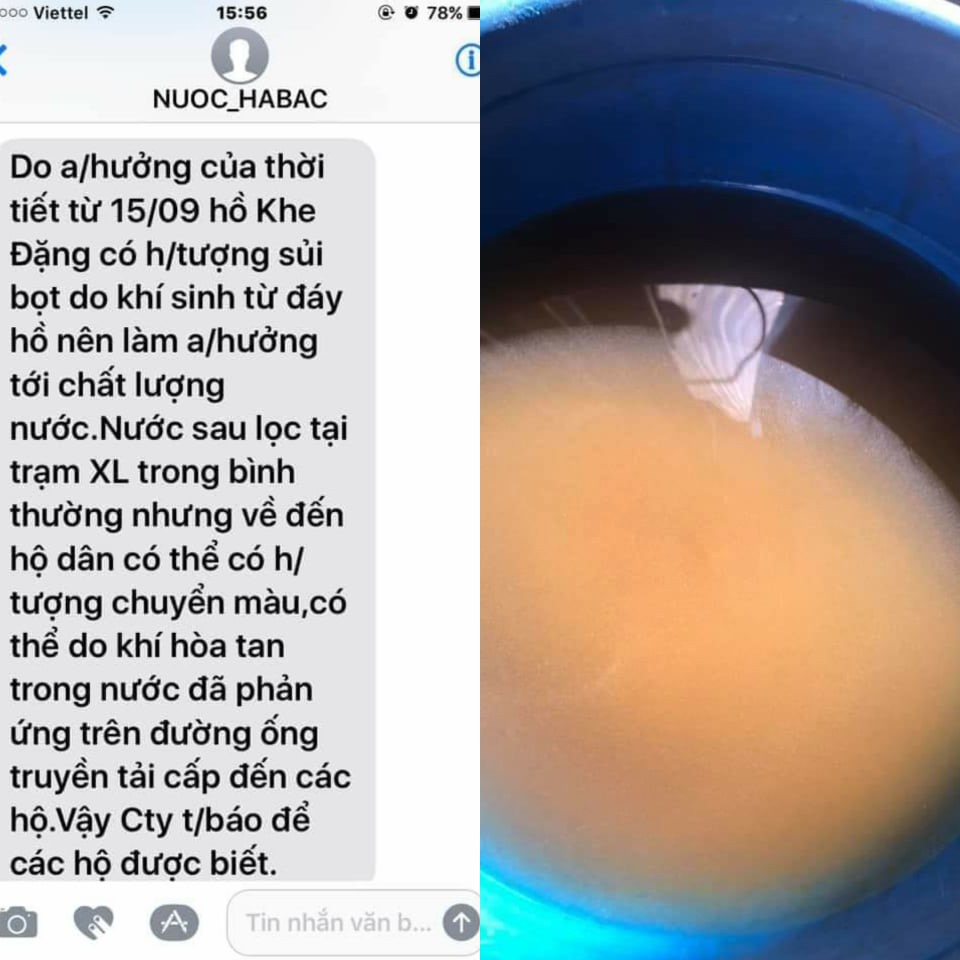 Nguyên nhân nguồn nước nhiễm bẩn được công ty TNHH MTV Xây dựng và Cấp nước Bắc Hà đưa ra. Ảnh: Người dân cung cấp.