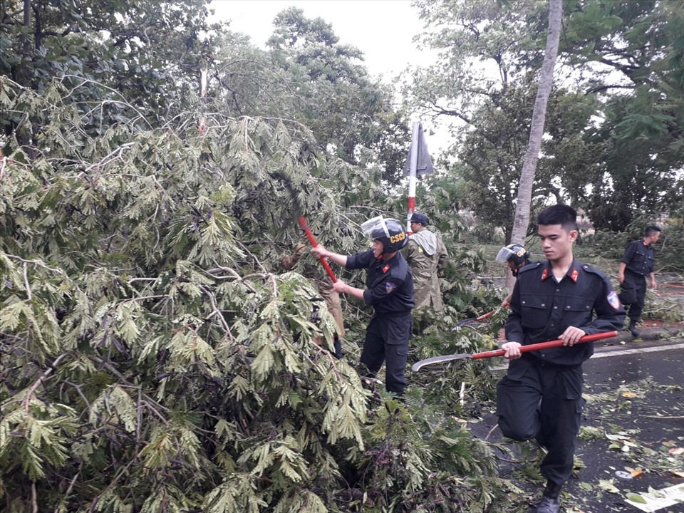 Qua kiểm tra, Đại tá Lê Văn Vũ - Phó Giám đốc Công an tỉnh Thừa Thiên Huế đã yêu cầu lực lượng các đơn vị nhanh chóng thu dọn cây xanh gãy đổ, bố trí cán bộ chiến sĩ túc trực tại các tuyến đường xung yếu để cảnh báo người dân, điều tiết giao thông và đảm bảo an toàn giao thông.