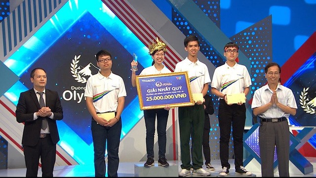Nữ thí sinh duy nhất vào vòng Chung kết Olympia 2020. Ảnh: VTV.
