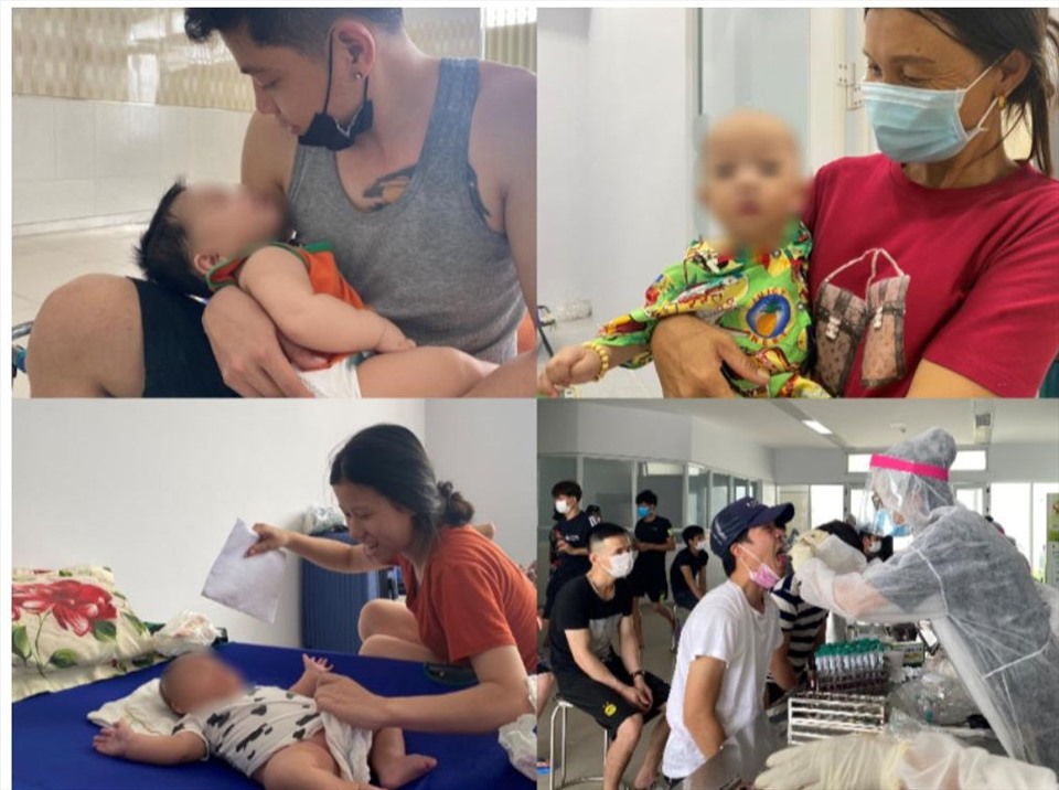 53 trẻ từ Hàn Quốc về được chăm sóc đặc biệt. Ảnh: Lực lượng chức năng cung cấp