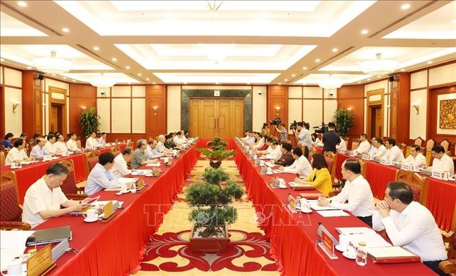 Toàn cảnh buổi làm việc. Ảnh: Trí Dũng/TTXVN