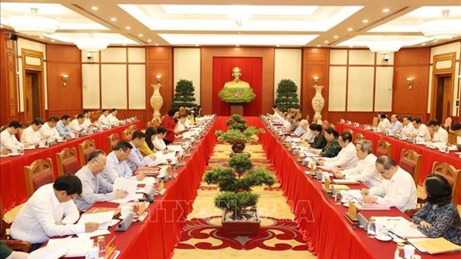 Bộ Chính trị làm việc với 20 Đảng bộ trực thuộc T.Ư về Đại hội khoá mới