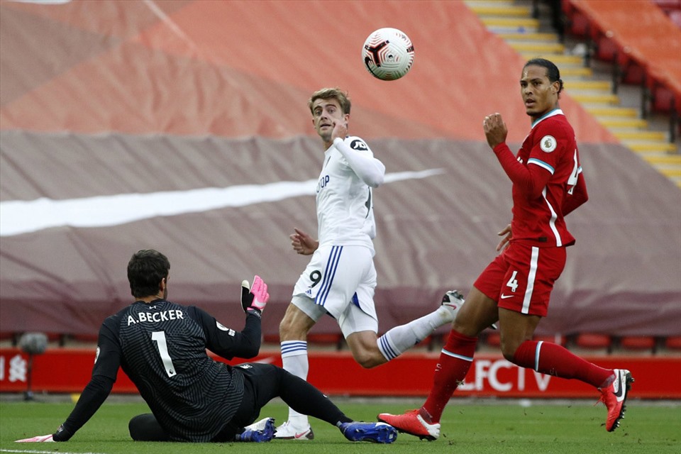 Liverpool suýt bị Leeds cầm hòa. Ảnh: Getty.